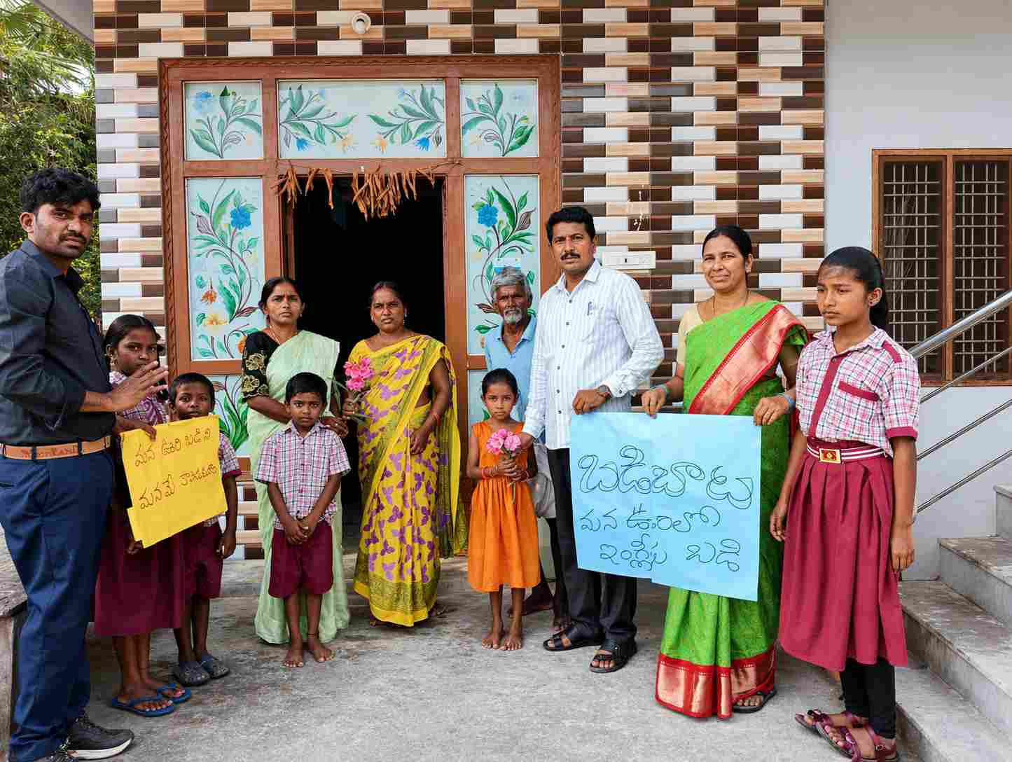 అవుతాపురం గ్రామంలో ప్రభుత్వ పాఠశాల అడ్మిషన్ ర్యాలీ నిర్వహిస్తున్న ఉపాధ్యాయులు