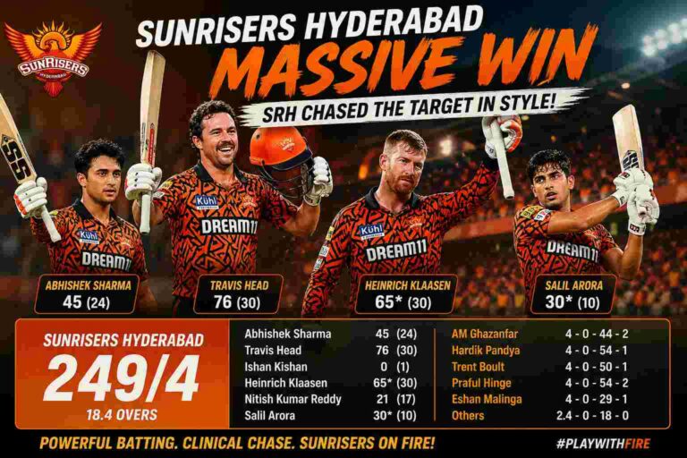 Sunrisers Hyderabad match win chase
