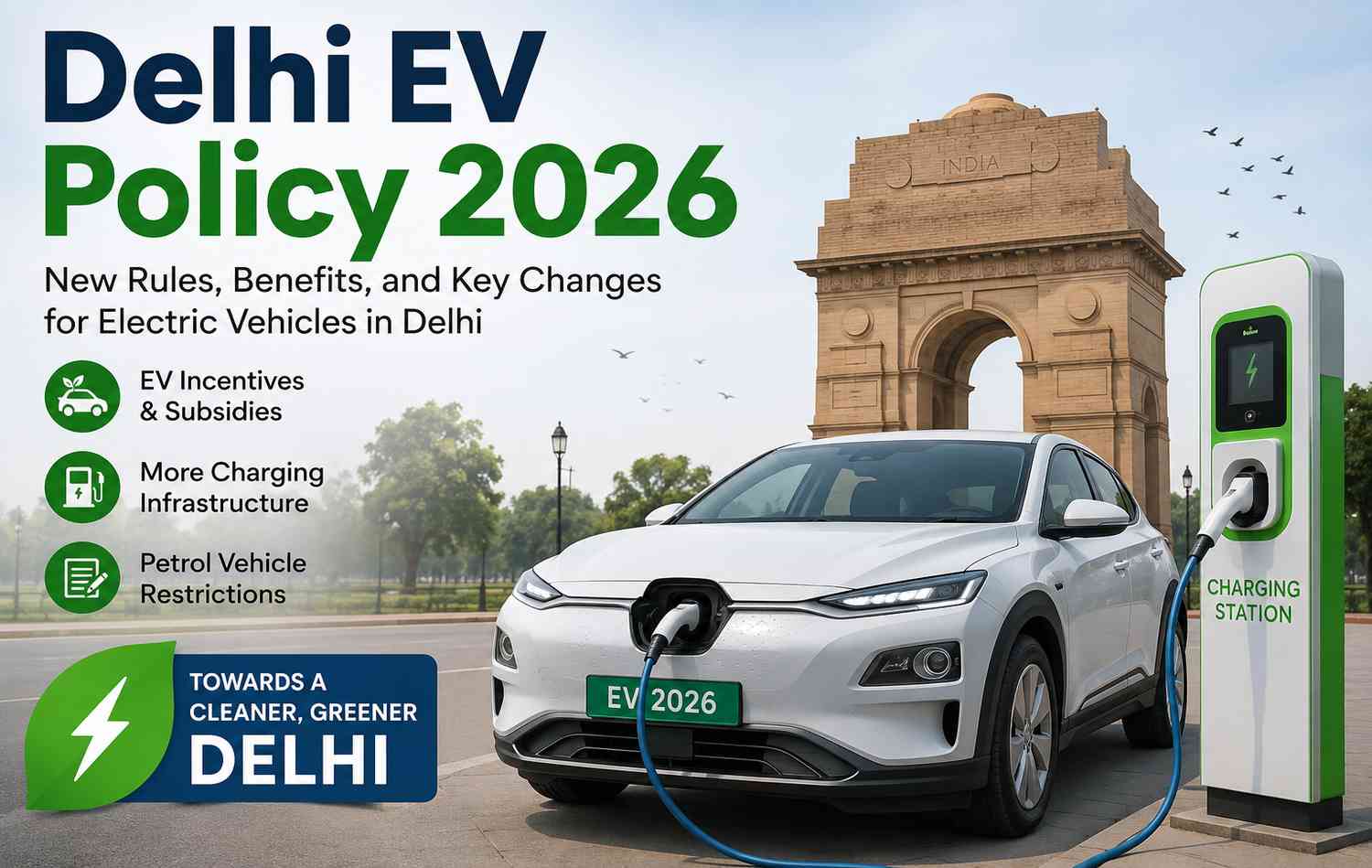 Delhi EV Policy 2026 electric vehicle charging station
