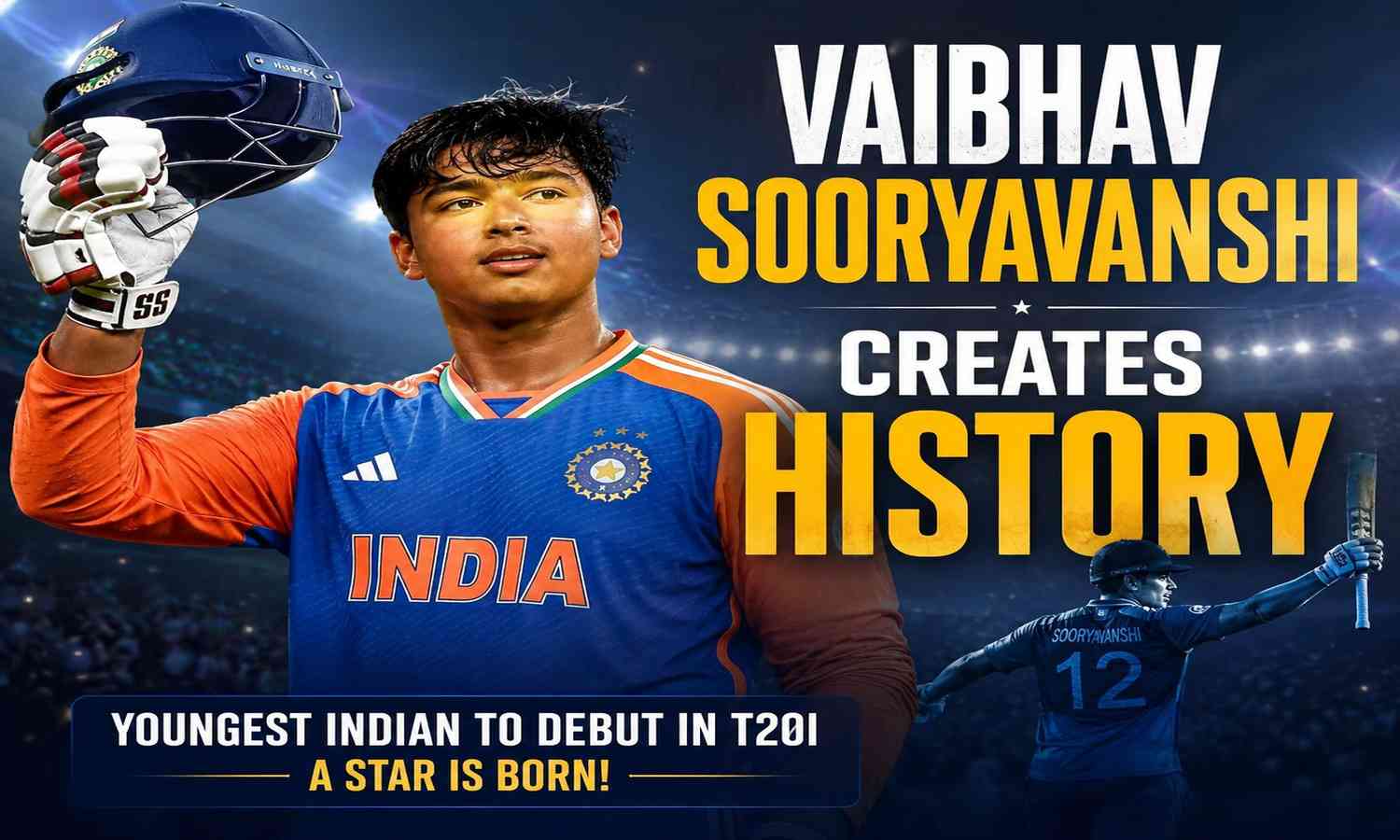 Vaibhav Sooryavanshi creates history as India's youngest T20I debutan