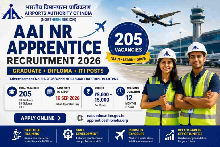 AAI NR Apprentice Recruitment 2026 for 205 Graduate Diploma and ITI vacancies